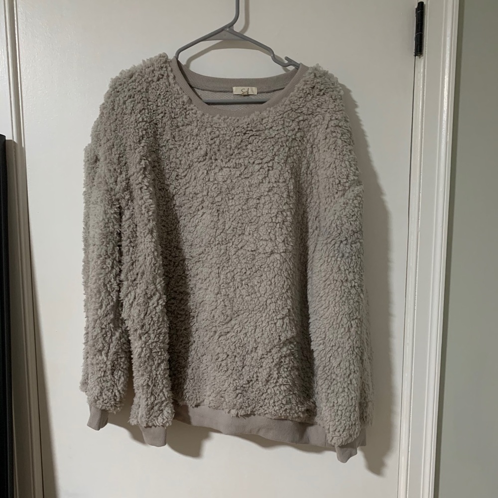 Fuzzy/ teddy bear sweater